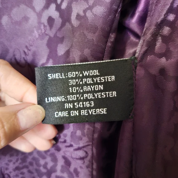 Dark Purple Guess Womens Coat - Picture 10 of 13